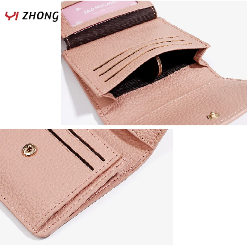 YIZHONG, Женский мини-кошелек, простой, модный, кожаный, кошелек, для девушек, монета, Карманный держатель для карт, кошельки, брендовые сумки, дизайнерские кошельки для девочек