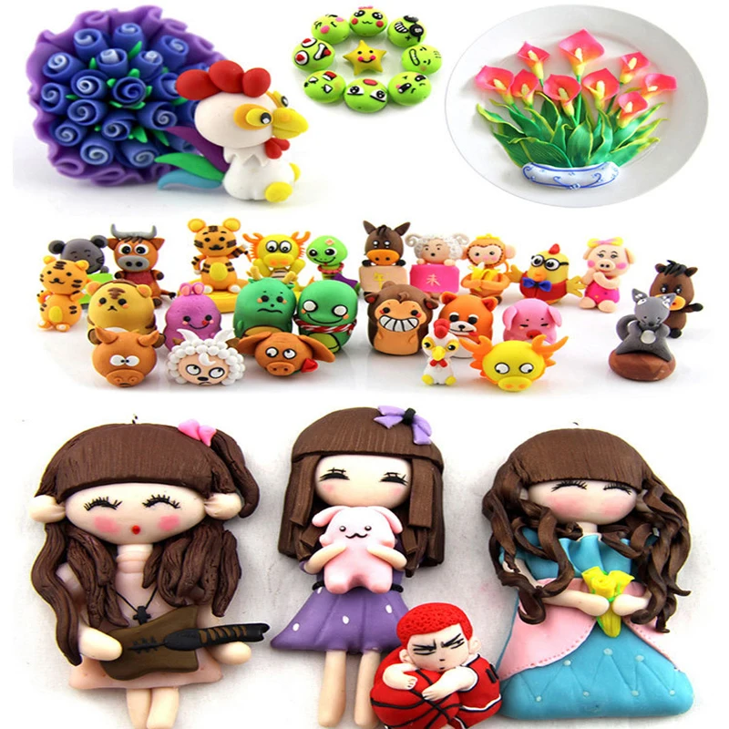 Полимерная глина для выпекания в духовке 36 цветов моделирования пушистая слизь