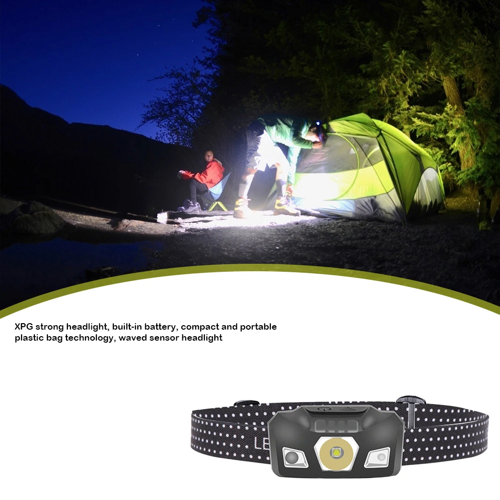 

400LM XPG LED Headlight USB Rechargeable Waterproof Outdoor Hunting Camping Work Torch Night Head Lamp