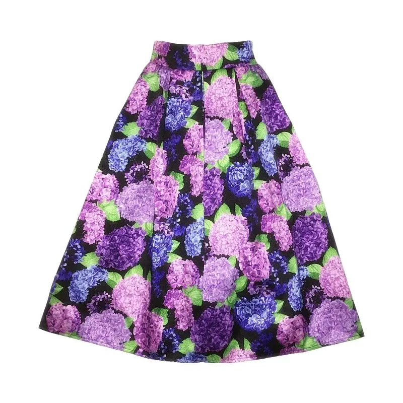 Винтажная Элегантная Дамская Гортензия в стиле ретро с цветочным принтом |