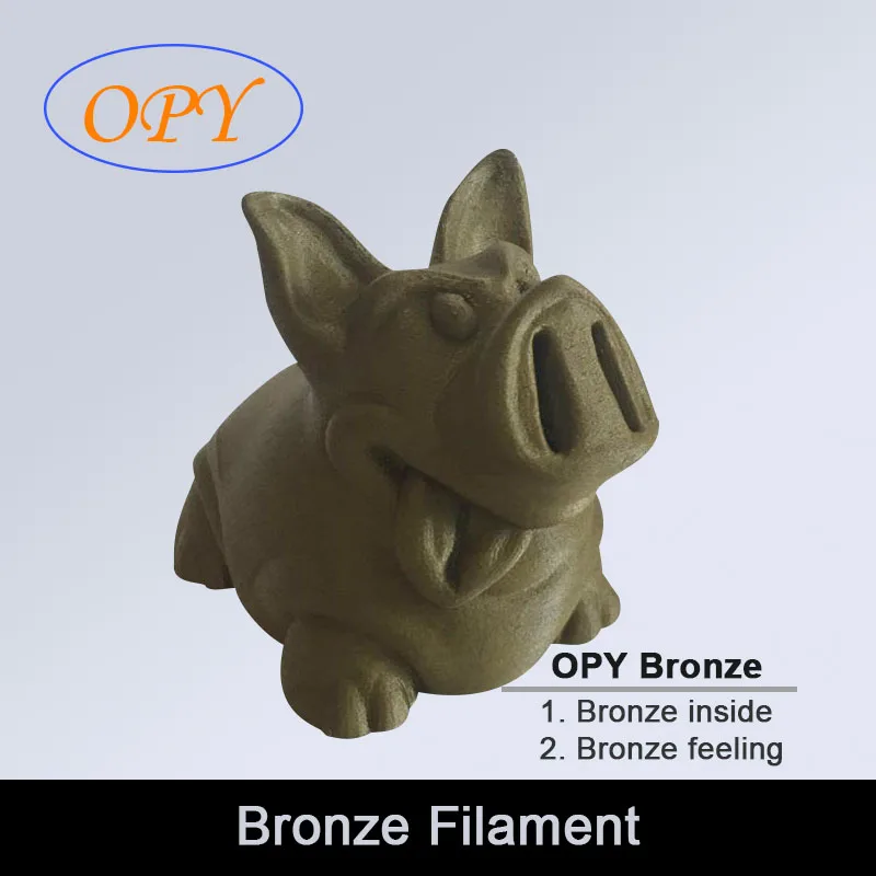 Opy Pla Metal Filament Brass Bronze Copper Iron 3D Printer Filament 1.75Mm Material Reels Roll Plastic
