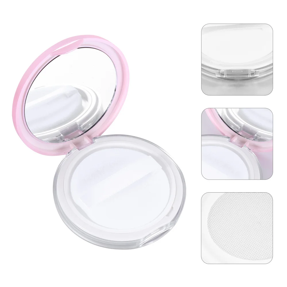 

2pcs Empty Makeup Loose Powder Container Foundation Box with 2pcs Puff
