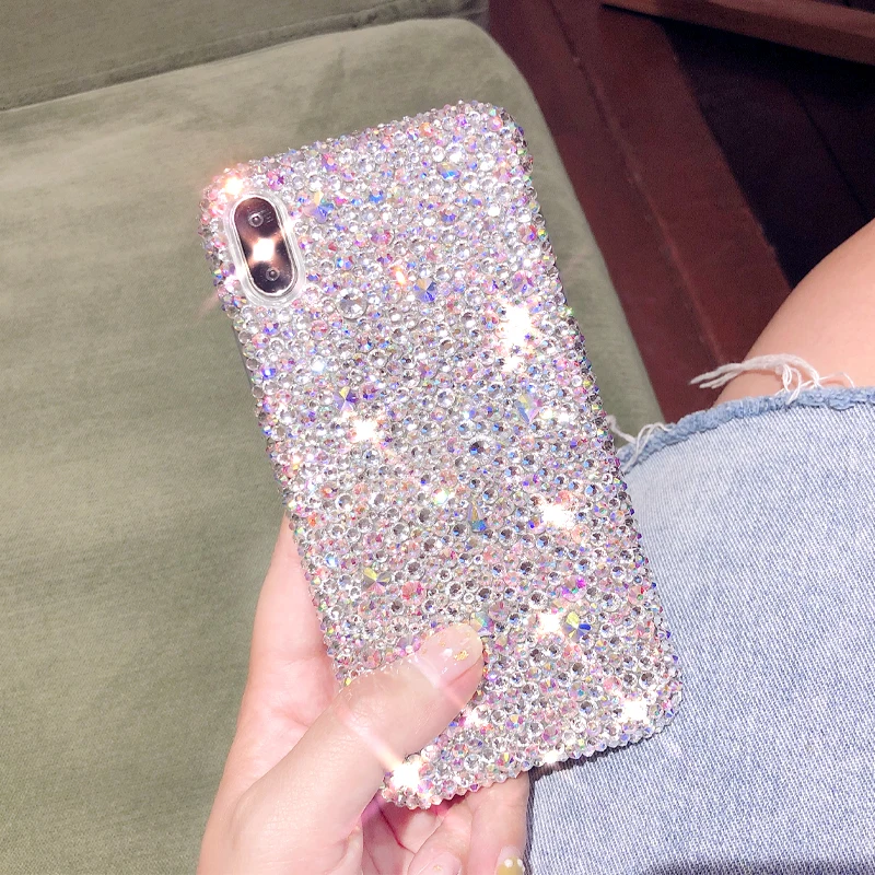 Модный Цветной Алмазный Роскошный Стразы чехол для iPhone 5S 6 6S 7 8 Plus X XS XR 11 Pro XS Max чехол Блестящий женский чехол