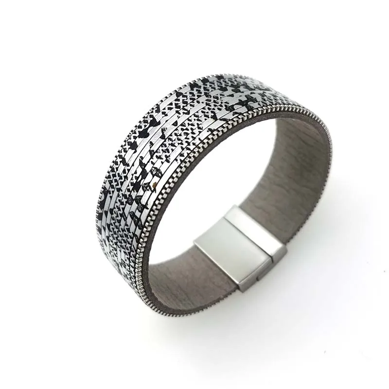 Новые модные Многослойные женские кожаные браслеты для женщин винтажные