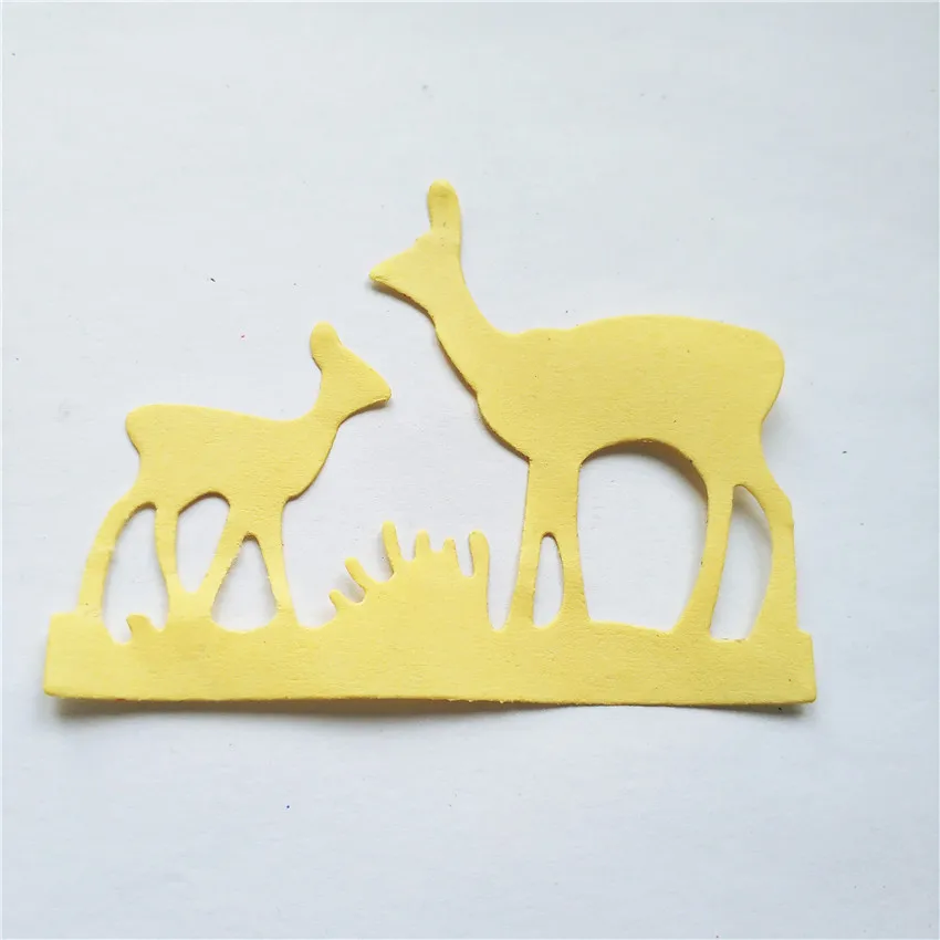 Мама олень и ребенок режущие Формы Рождественские металлические штампы