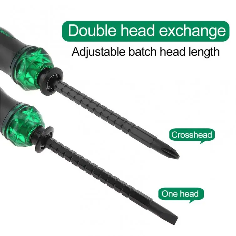 6 дюймов телескопическая трещотка отвертка двойной конец шлицевая Крестовая