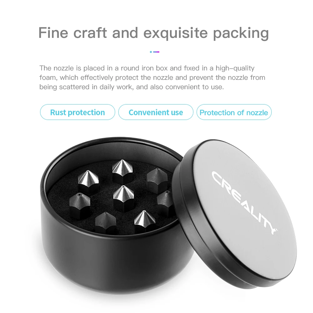 Набор насадок Creality 3D Up-market 8 шт. 0 25 мм 4 6 насадки для принтеров | Компьютеры и офис