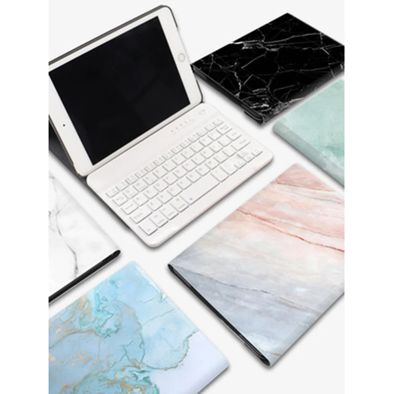 Мраморный чехол для iPad 9 7 дюйма 2017 2018 Air 1 2 3 Mini защитный + Беспроводная Bluetooth