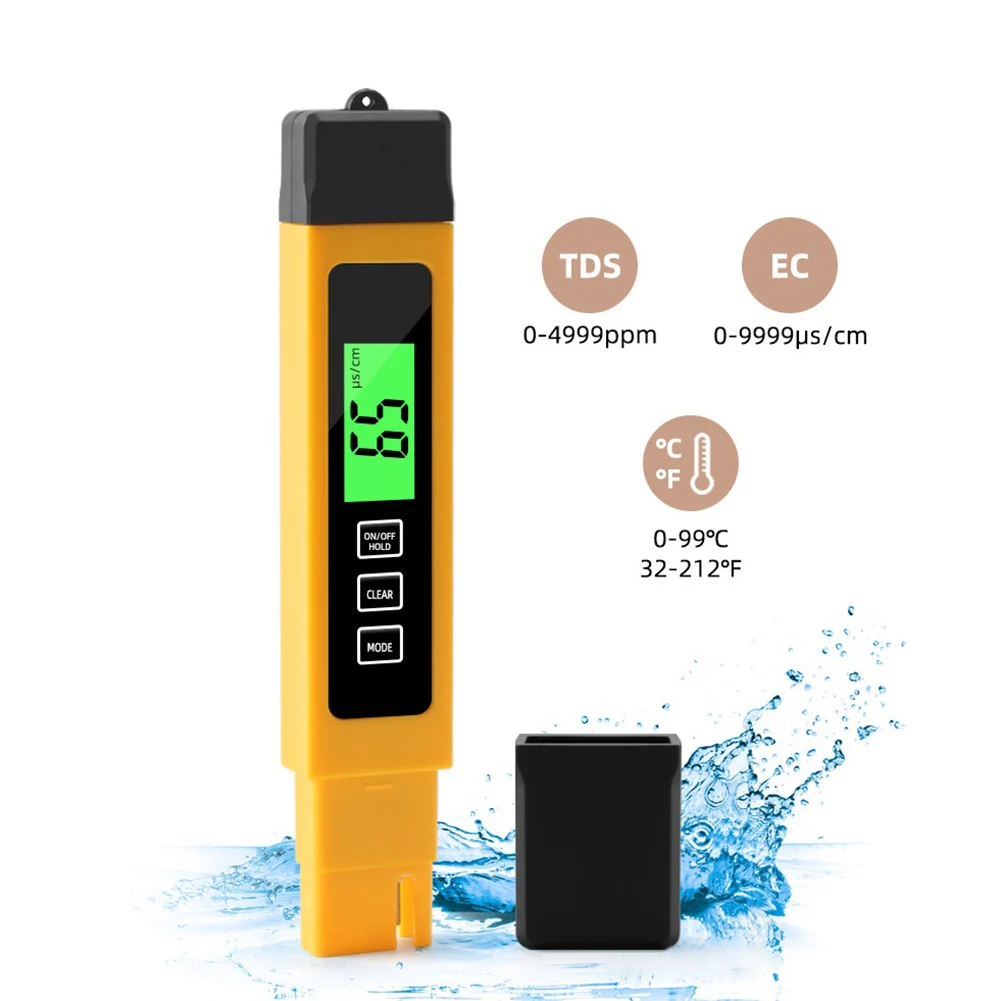 

Handheld Digital Water Quality Tester TDS Temperature Measurement Monitor Testing Meter Aquarium Swimming Pool Regulator Tools