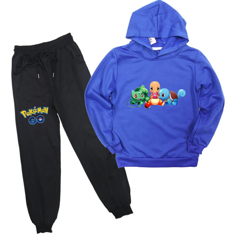

Kids Sweatshirt Pants Suit Boys Girls Long Sleeve Child Charmander Hoodie Casual Children Tops Sportswear Teens Pullover