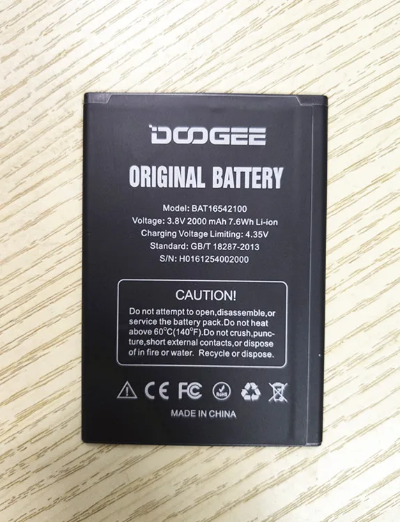 B TAIHENG Замена BAT16542100 2000mAh большой Ёмкость Батарея Для DOOGEE X9 мини 5 дюймовыйж