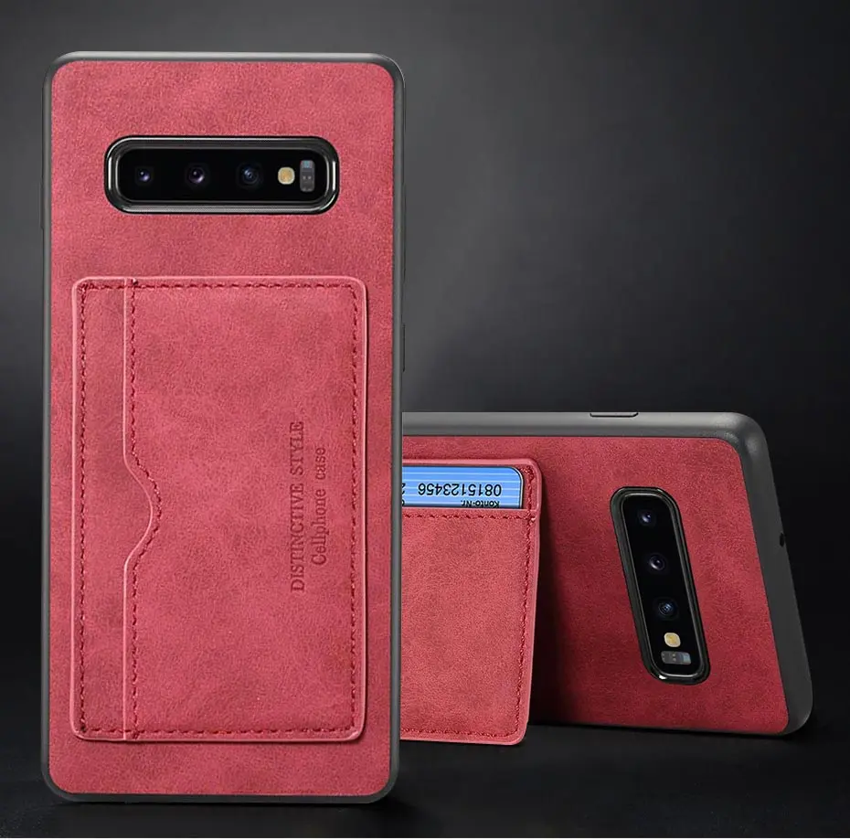 Винтажный держатель для карт, чехол для телефона samsung Note 9 Note 10 pro, подставка-книжка, PU кожаный чехол для samsung S10 E Plus