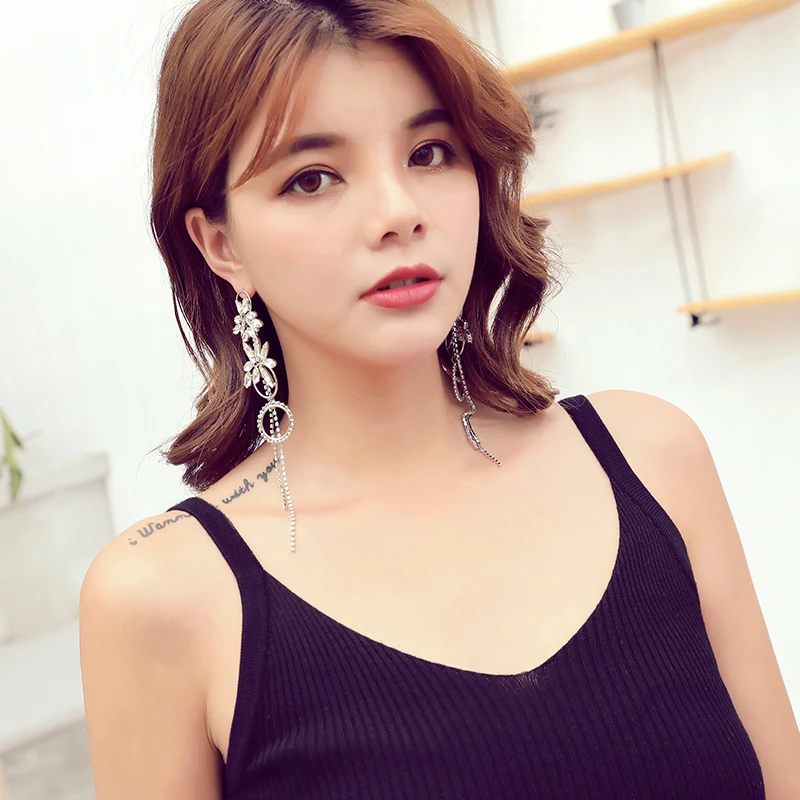Xinwei wholesale long tassel earrings exaggerated big temperament personality wild female | Украшения и аксессуары