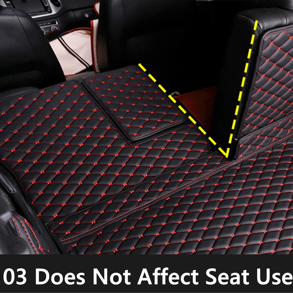 

Sinjayer Waterproof Highly Covered Car Trunk Mat Tail Boot Pad Carpet Cover High Side Cargo Liner For SKODA YETI 2014 2015-2017