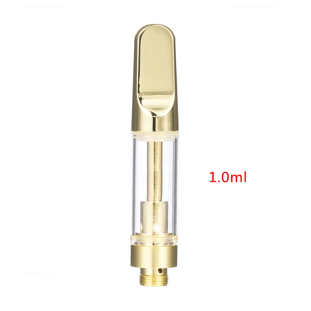 1.0ml Gold atomizer Электронная сигарета CBD, перо для электронной сигареты комплект 350mah батарея rdta распылитель масло воздушный переключатель испаритель кальян ручка против воздуха стручок пара - Цвет: 1.0ml Gold atomizer