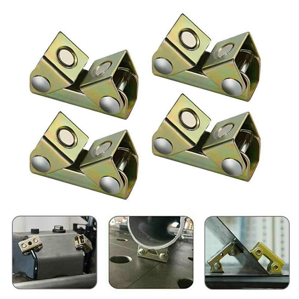 4pcs V-Type Clamps V-Shaped Welding Holder Weldings Fixture Adjustable Magnetic Hand Tools Metal Welding Tool