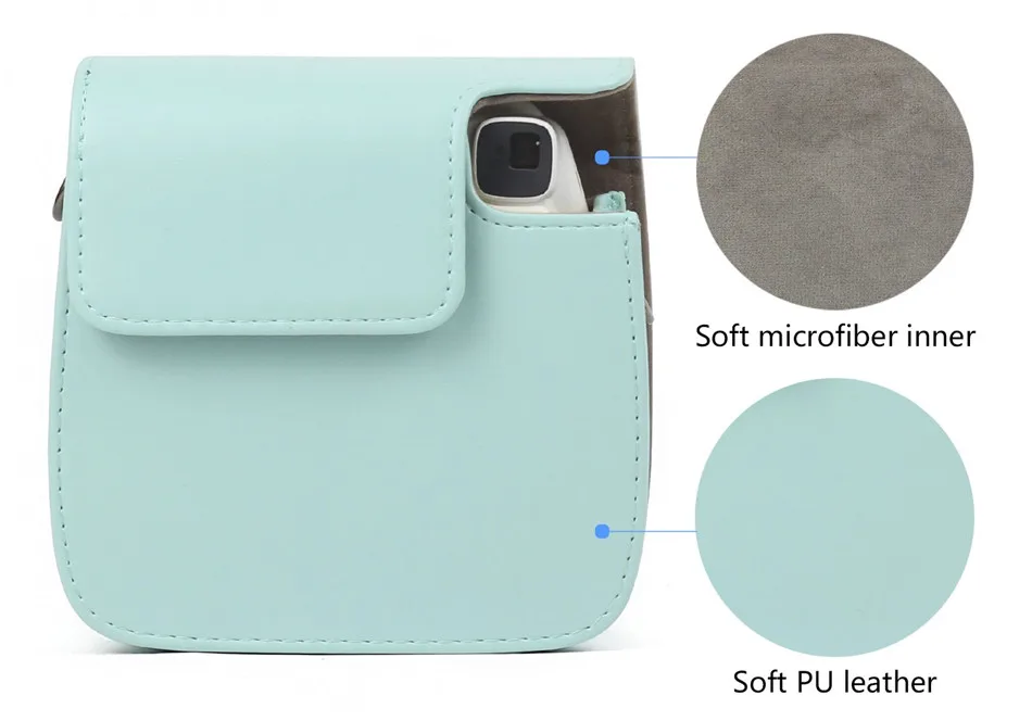 Сумка для камеры Fuji Fujifilm Instax Mini 9 8 + чехол из искусственной кожи путешествий