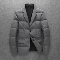 men long sleeve jackets winter fashion male cotton padded blazer coats men notched warm waistcoats clothing