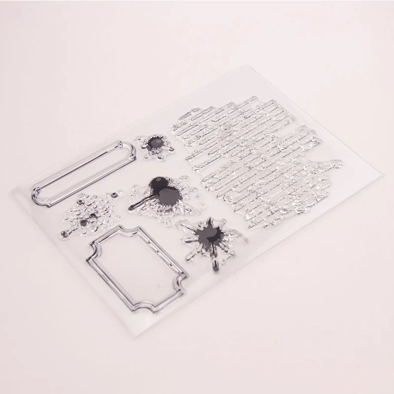 Сделай Сам Скрапбукинг ТПР текст чернила Закладка прозрачные штампы 11*15 5 см