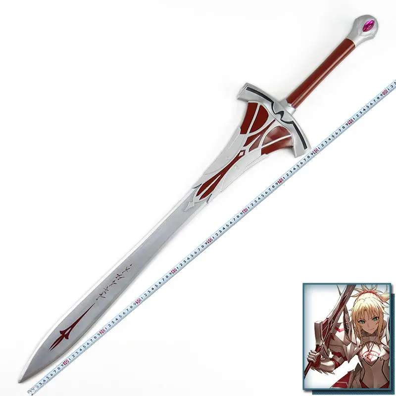 [Funny] 108cm Cosplay Fate/Apocrypha Fate Grand Order Mordred weapon Wooden Sword model Anime Costume party gift toy | Игрушки и хобби