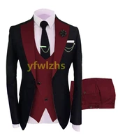 new arrival one button groomsmen notch lapel groom tuxedos men suits weddingprom best man blazer jacketpantsvesttie c39