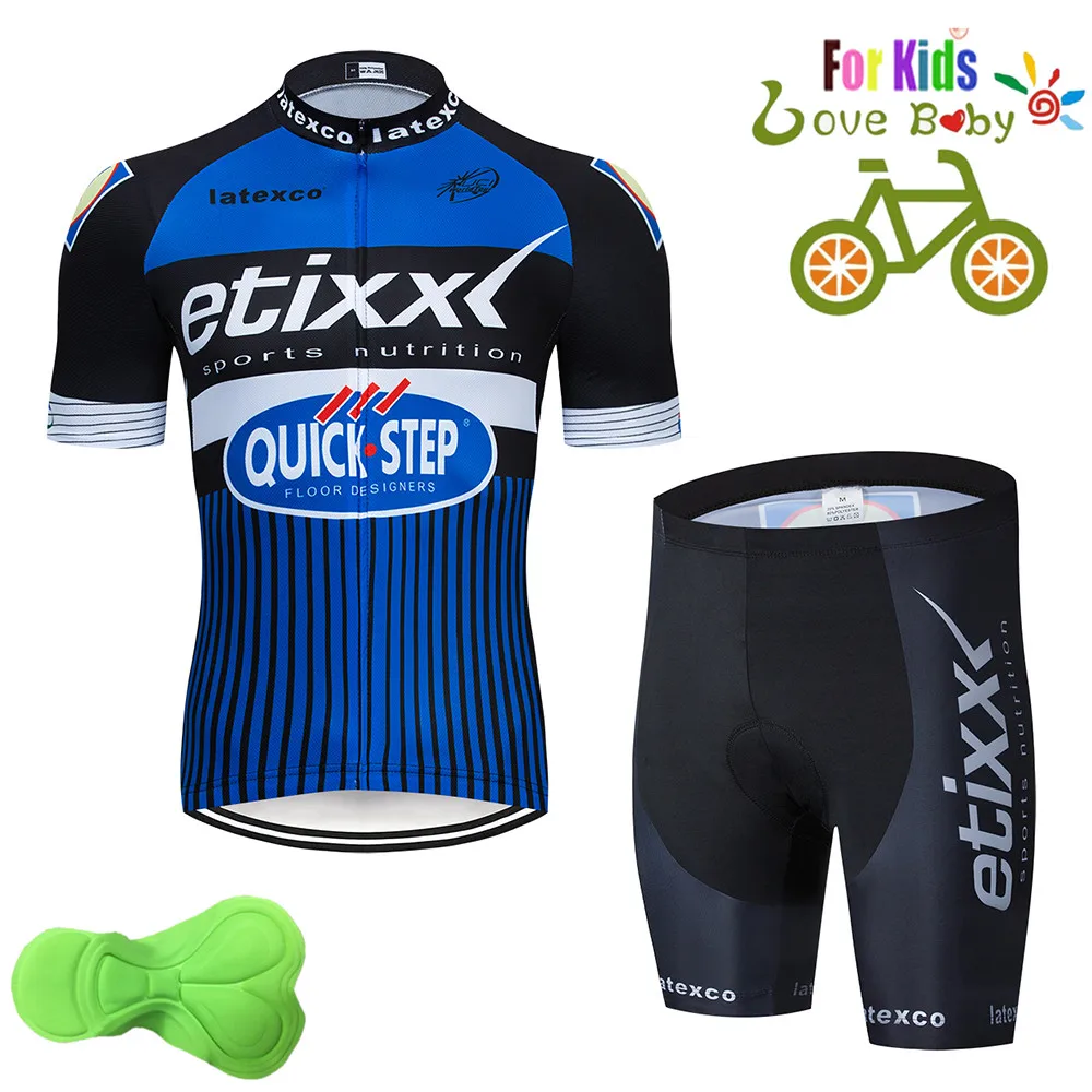 2019 профессиональная команда etixx Велоспорт Джерси для детей с коротким рукавом