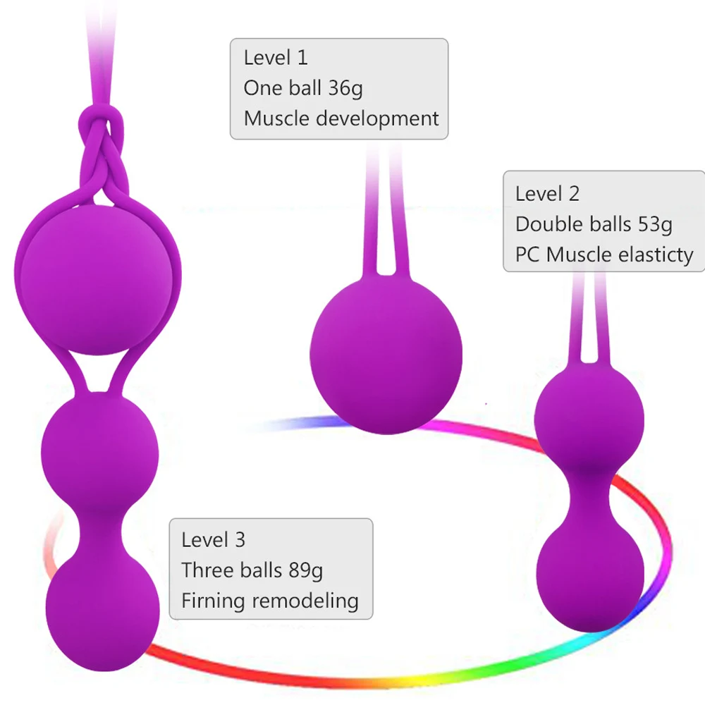 Шарики YEMA для укрепления мышц влагалища кегелевые шарики анальные силиконовые