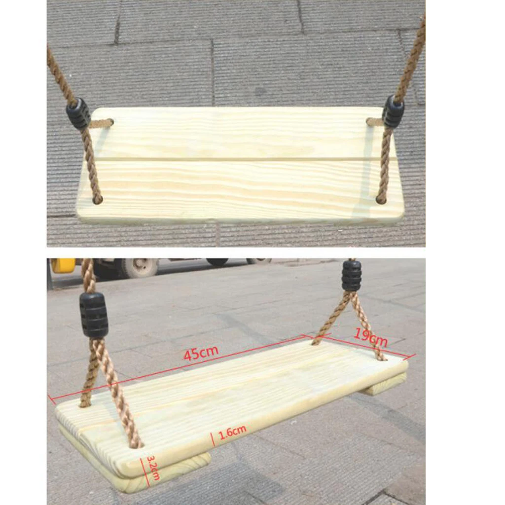 

Children's Pine Wooden Heavy Swing Chair Playground Equipment Outdoor Activity Toy Park Indoor Fitness and Entertainment Props