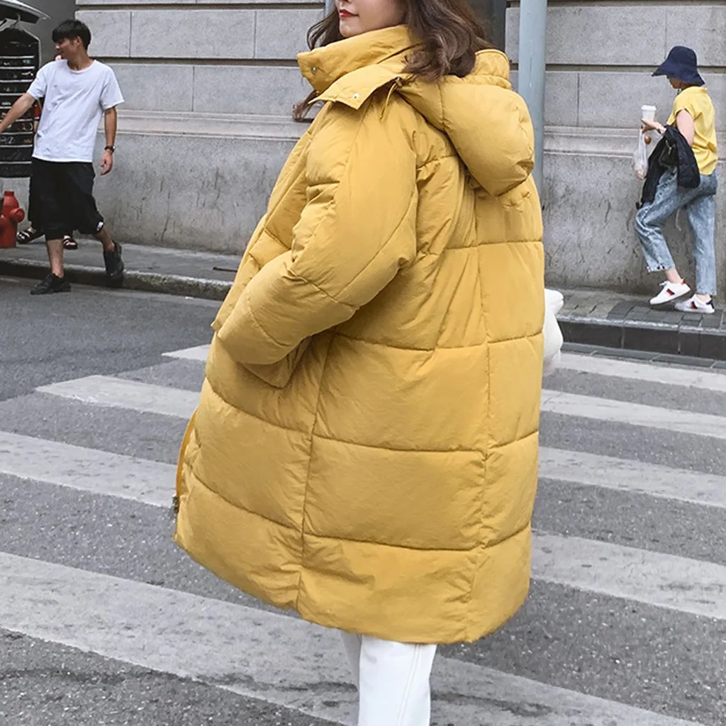 manteau femme winter coat Women Winter Dinosaur Print Hooded Pocket Long Sleeve Coat abrigos mujer invierno