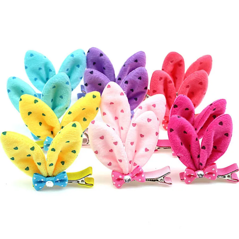 Модные заколки кошачьи ушки корейские милые заячьи для волос ленточные узлы