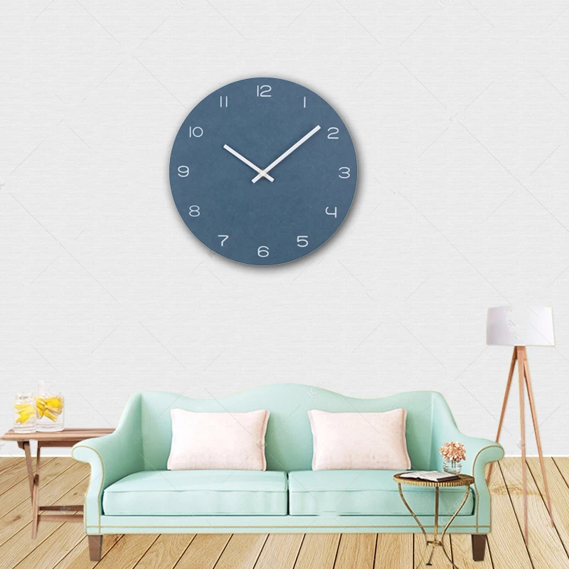 Современные круглые винтажные настенные часы большие короткие стильные