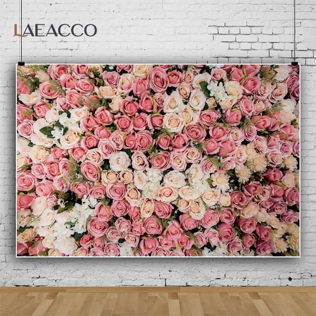

Laeacco Spring Blossom Red White Rose Flowers Scenic For Wedding Birthday Customized Photography Backdrops Photo Backgrounds