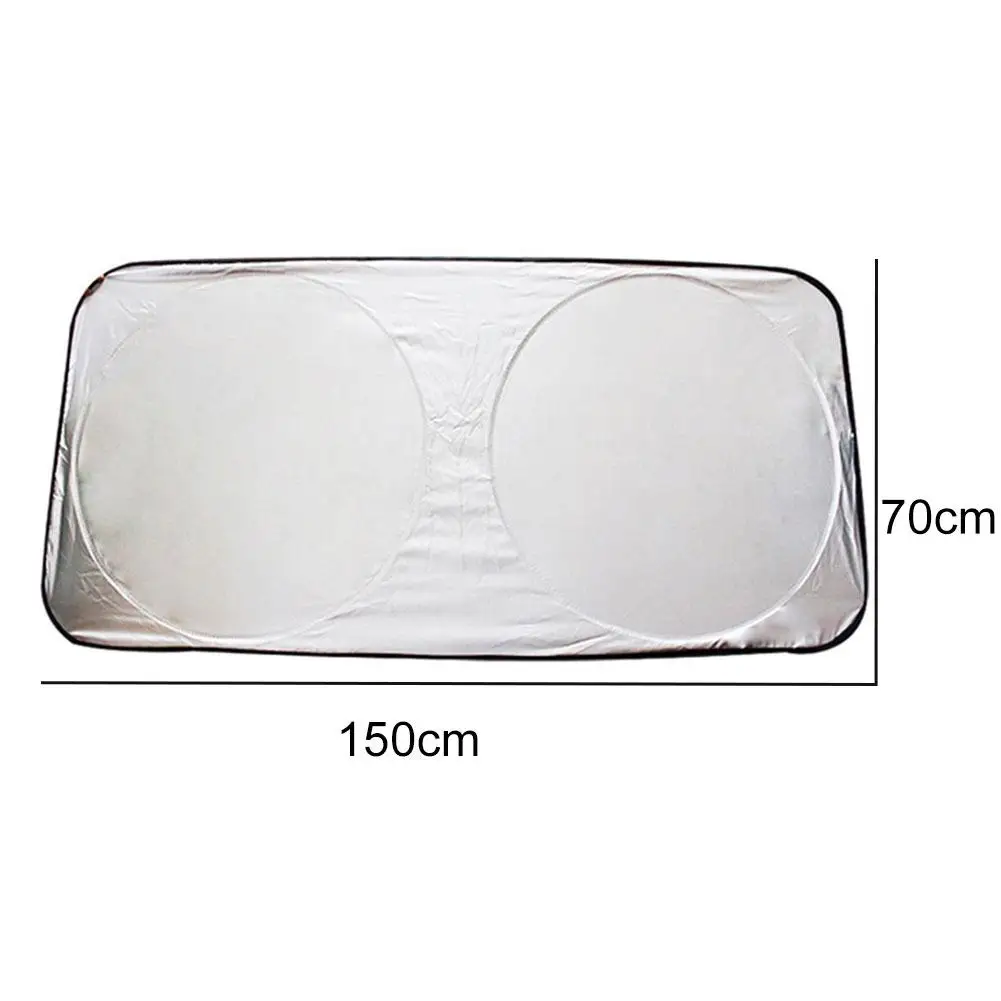 

Foldable Heat Sun Shade Car Interior Windshield Double Ring Sun Shade Heat Block Anti-UV Cover Protector