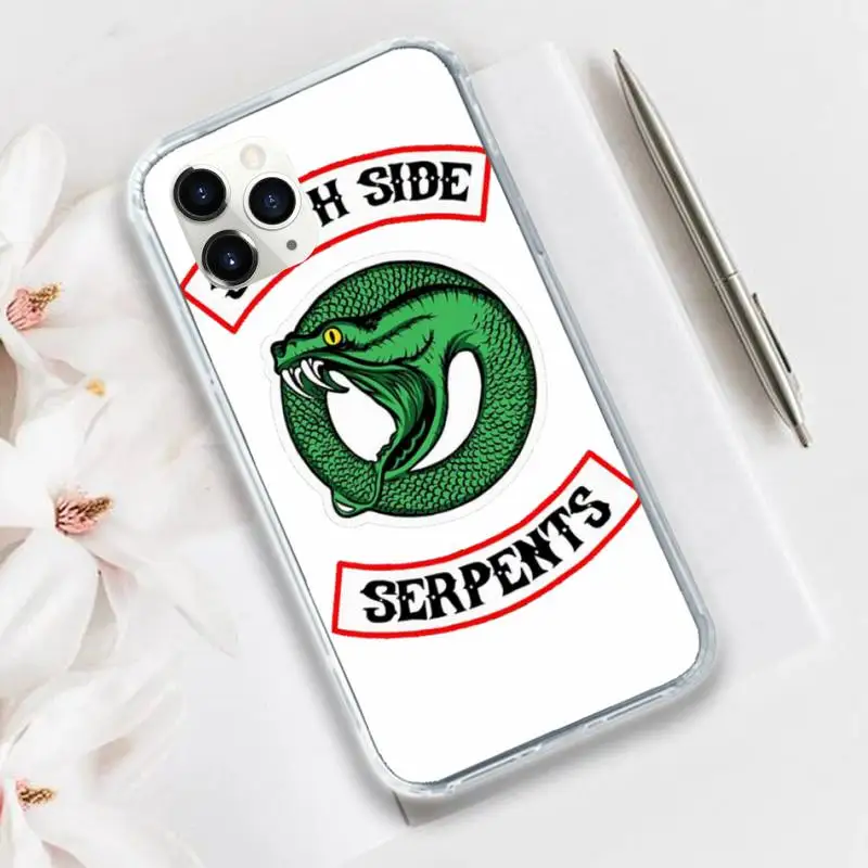 

TV Riverdale South Snake Phone Case Transparent for iPhone 11 12 mini pro XS MAX 8 7 6 6S Plus X 5S SE 2020 XR
