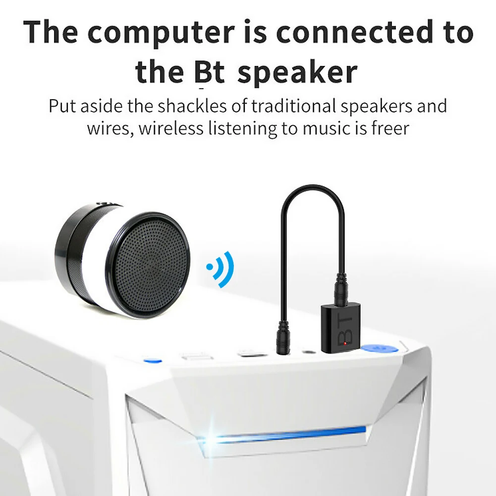 

USB Stereo Music Wireless Adapter Wireless USB BT 5.0 Transmitter Dongle Music Audio Receiver for Speaker Mouse
