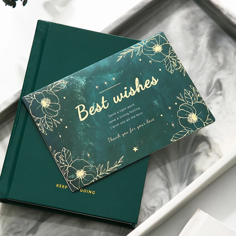 

High-end Mini Best Wishes Card Party Invitation Greeting Card Birthday Gift Message Cards with Envelope Sealing Sticker
