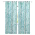 Шторы для кухни, акварельные, синие