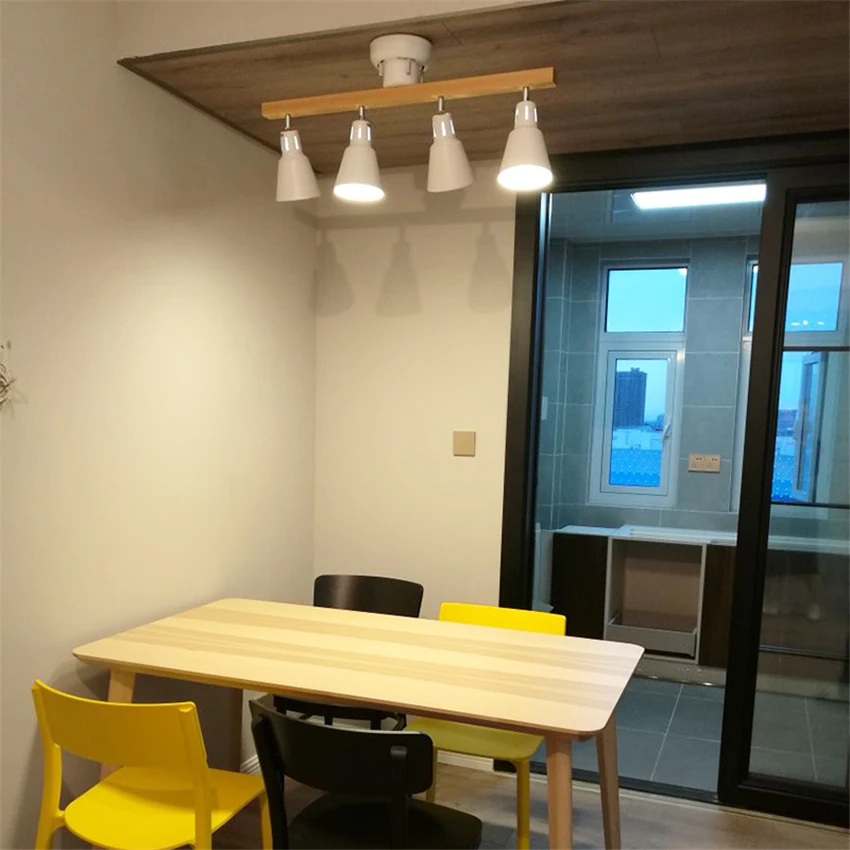 Японские длинные полосы деревянные регулируемые потолочные светильники для