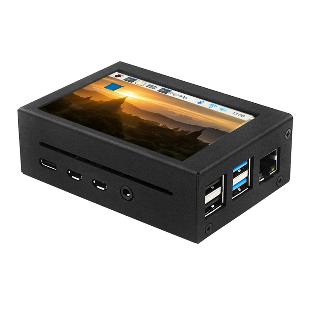 

Сенсорный ЖК-дисплей 3,5 дюйма, Raspberry Pi 4, 480*320, с алюминиевым чехлом, корпус для Raspberry Pi 4, Модель B