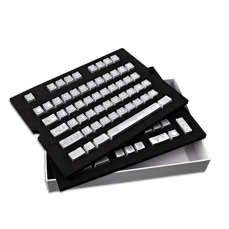 Серебряный колпачок для ключа Roger Key cap s Project совместим с механической клавиатурой