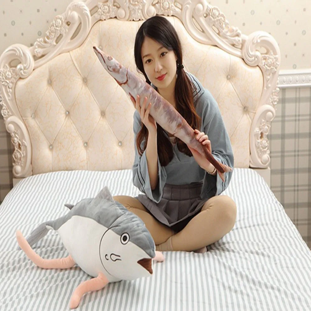 75 см новый дизайн соленая Подушка-рыба кукла плюшевая игрушка мягкая мультяшная