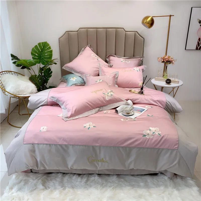 Новый роскошный комплект постельного белья из египетского хлопка 600TC Комплект