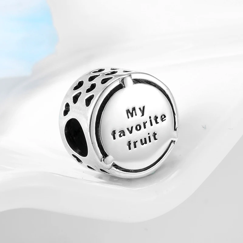Fit woman Bracelets Silver 925 Original My favorite cherry Fruit beads With Red enamel Charms Authentic Jewelry for Women girl |