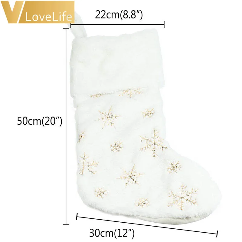 Рождественские вязаные чулки украшение рождественский подарок сумка для камина