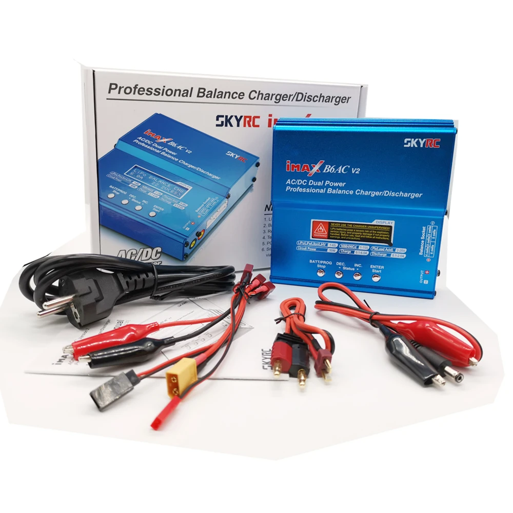 

SKYRC iMAX B6AC V2 Charger 50W LiPo Battery Balance Charger Discharger Re-Peak Helicopter RC Quadcopter Drone Battery Charge