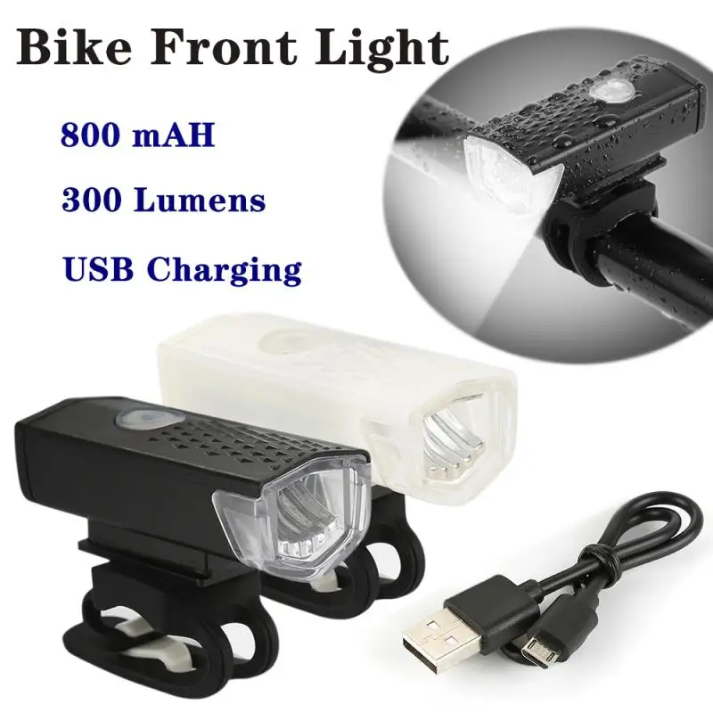 

New LED Bike Light USB Rechargeable 300 Lumen 3 Mode Mtb Bicycle Front Lights Bike Headlight Flashlight Cycling Accessories