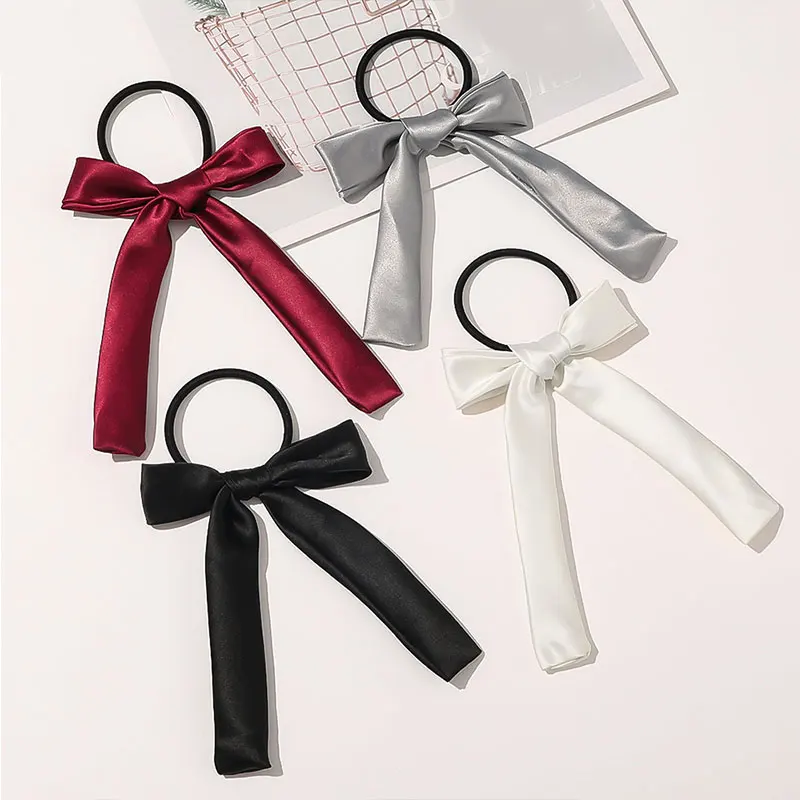 Женские резинки Tiara атласная лента с бантом эластичная резинка для волос