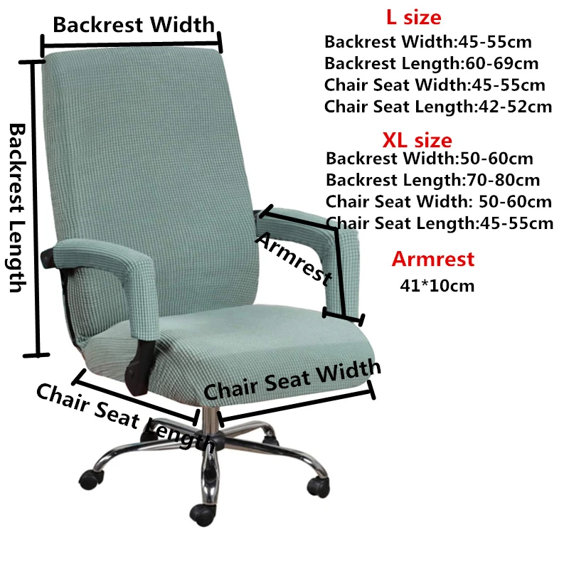 

Office Chair Cover Computer Lift Computer Desk Chair Covers Rotating Swivel Protectors Removable Washable Stretch Seat Cover