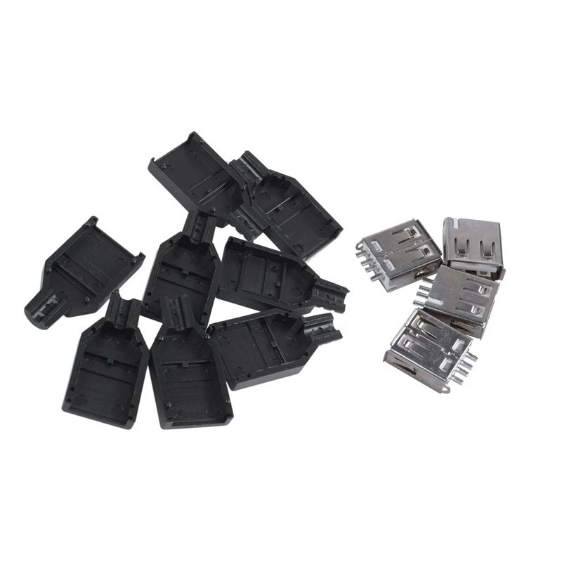 Черный пластиковый цветной дизайн USB 2 0 разъем адаптер 4 шт.|Вилки с розеткой| |