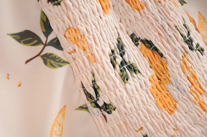 Женская блузка с квадратным вырезом Bazaleas винтажная коротким рукавом и принтом